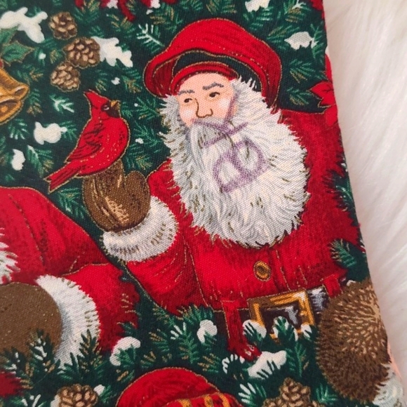 Vintage Handmade Woodland Old World Santa Claus St. Nicholas Christmas Stocking - Picture 12 of 13